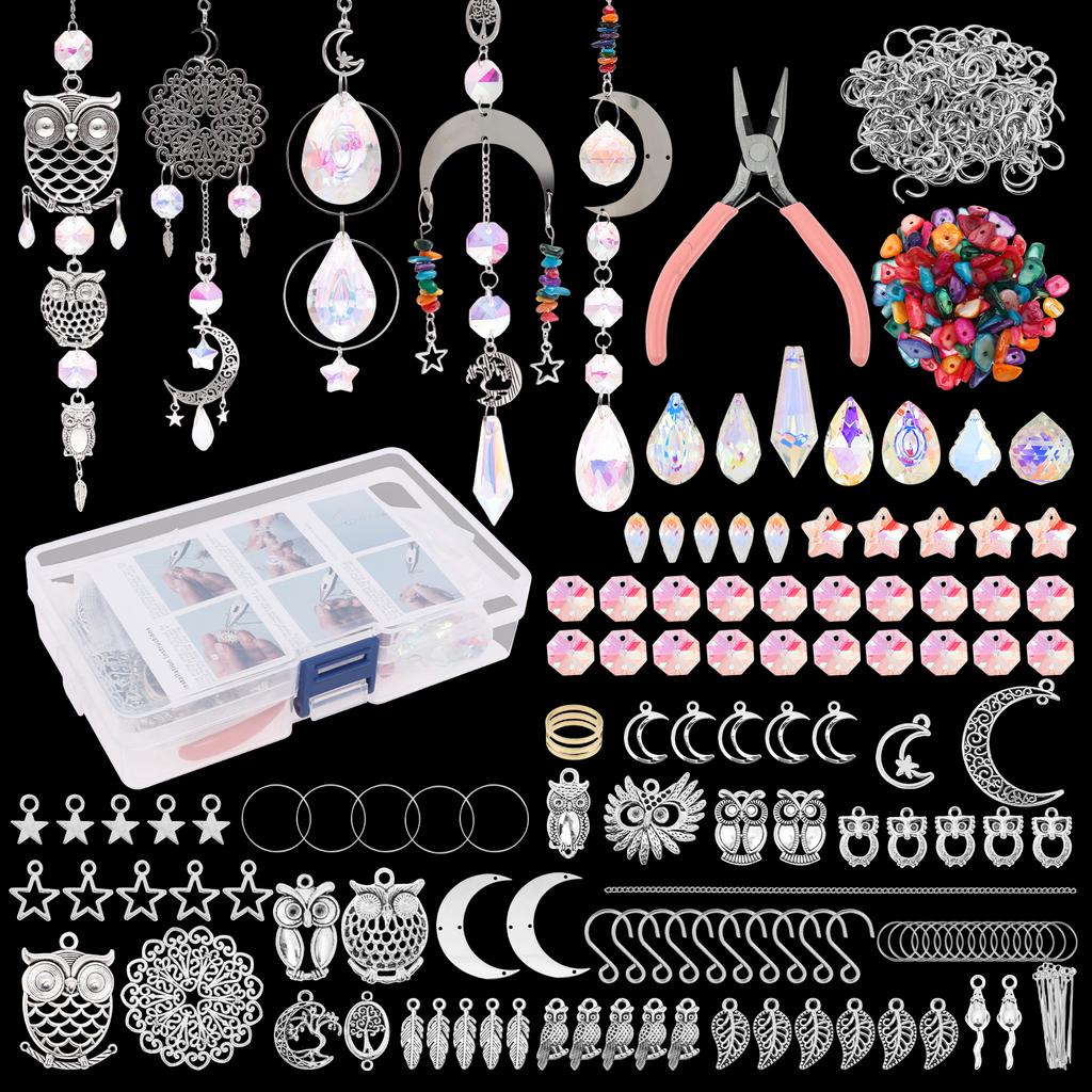 390/400 Sun Catcher Kit With Box Art DIY Sun Catchers Craft Kit for Window Hanging Decor Indoor Outdoor Garden Decor Sun Catcher