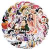 50pcs Japanese Anime One Piece Graffiti Stickers, Waterproof Decorative Stickers for Cups and Computers, Creative Anime Stickers