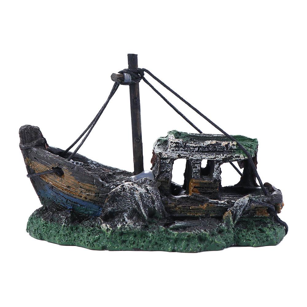 Wreck Fish Rest Fish Tank Decor Aquarium Decoration Submarine Ornaments Fish Tank Landscape Landscaping Accessories Sunken Ship