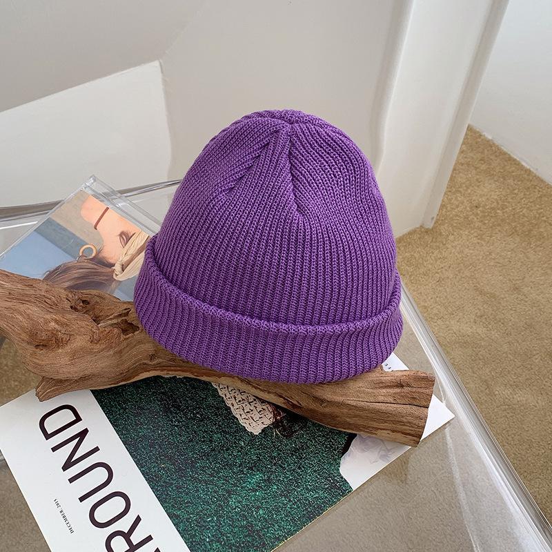 Women's Winter Wool Hat Trendy Korean Pullover Hat Versatile Cold Hat Korean Version Japanese Warm Confinement Knit Hat Autumn and Winter
