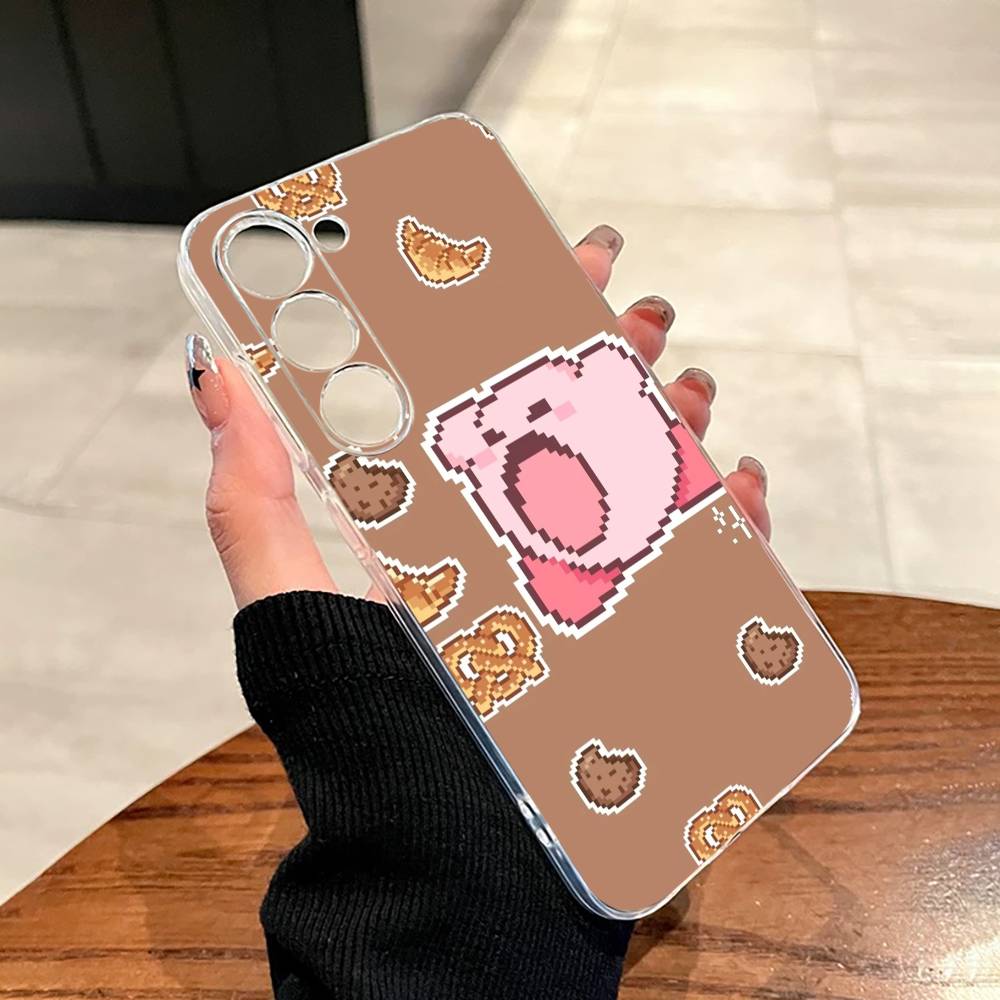 Cartoon Pink Pixel K-Kirbys-KK Phone Case For SamsungA10,12,20,21S,30,31,40,50,51,52,70,71 Transparent Cover