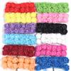 144-288pcs 1.7cm Mini Rose Artificial Flowers Lace PE Rose Foam Flower Heads Bouquet For Wedding Home Decora Scrapbooking DIY
