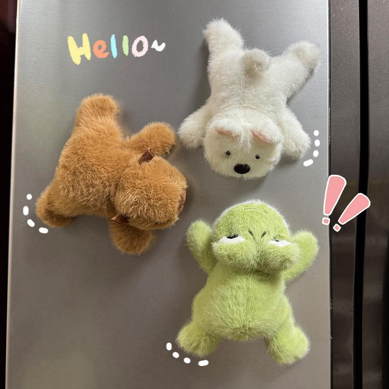 Magneti da Frigo Giocattolo di Peluche Cartone Animato, Divertente Stile Festa Piccoli Animali Giocattoli di Peluche Decorazioni Creative per Frigo