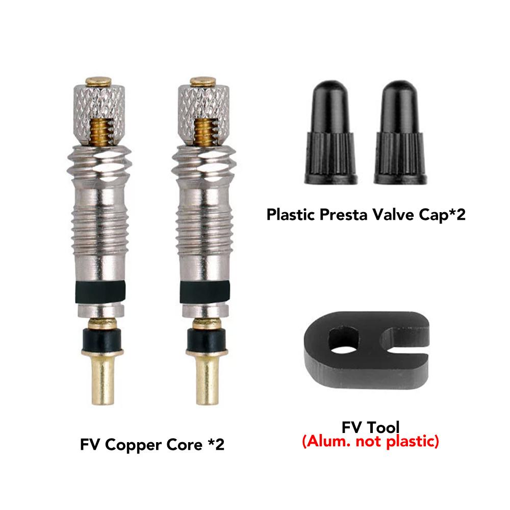 

Bicycle Presta Tubeless Valve Core Kit Removable Aluminum Alloy Presta Valve Stem Caps Bike Tubeless Tire Valve Repair Tools