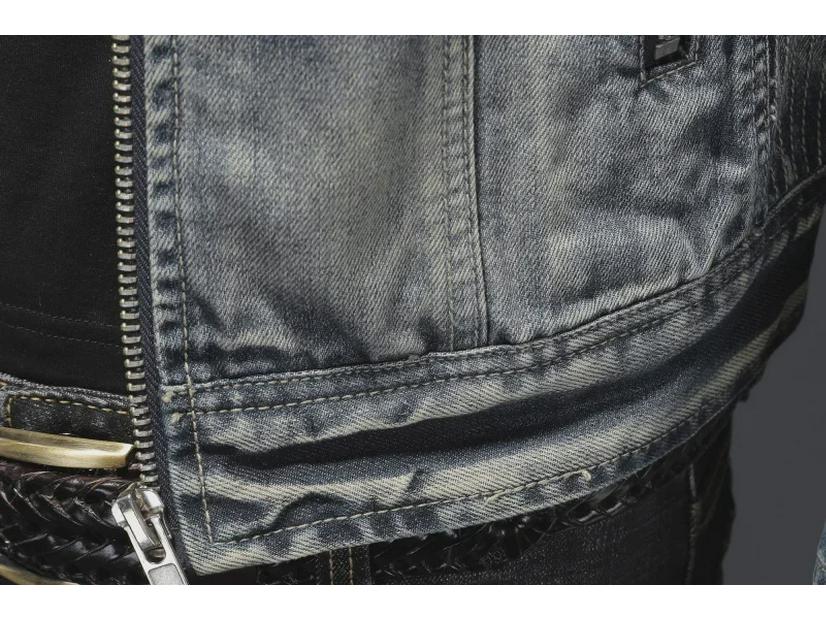 Marvel Venom Herren Retro Stehkragen Jeansjacke - Lässiger europäischer/amerikanischer Stil, Große Größe, Ideal zum Radfahren/Motorradfahren