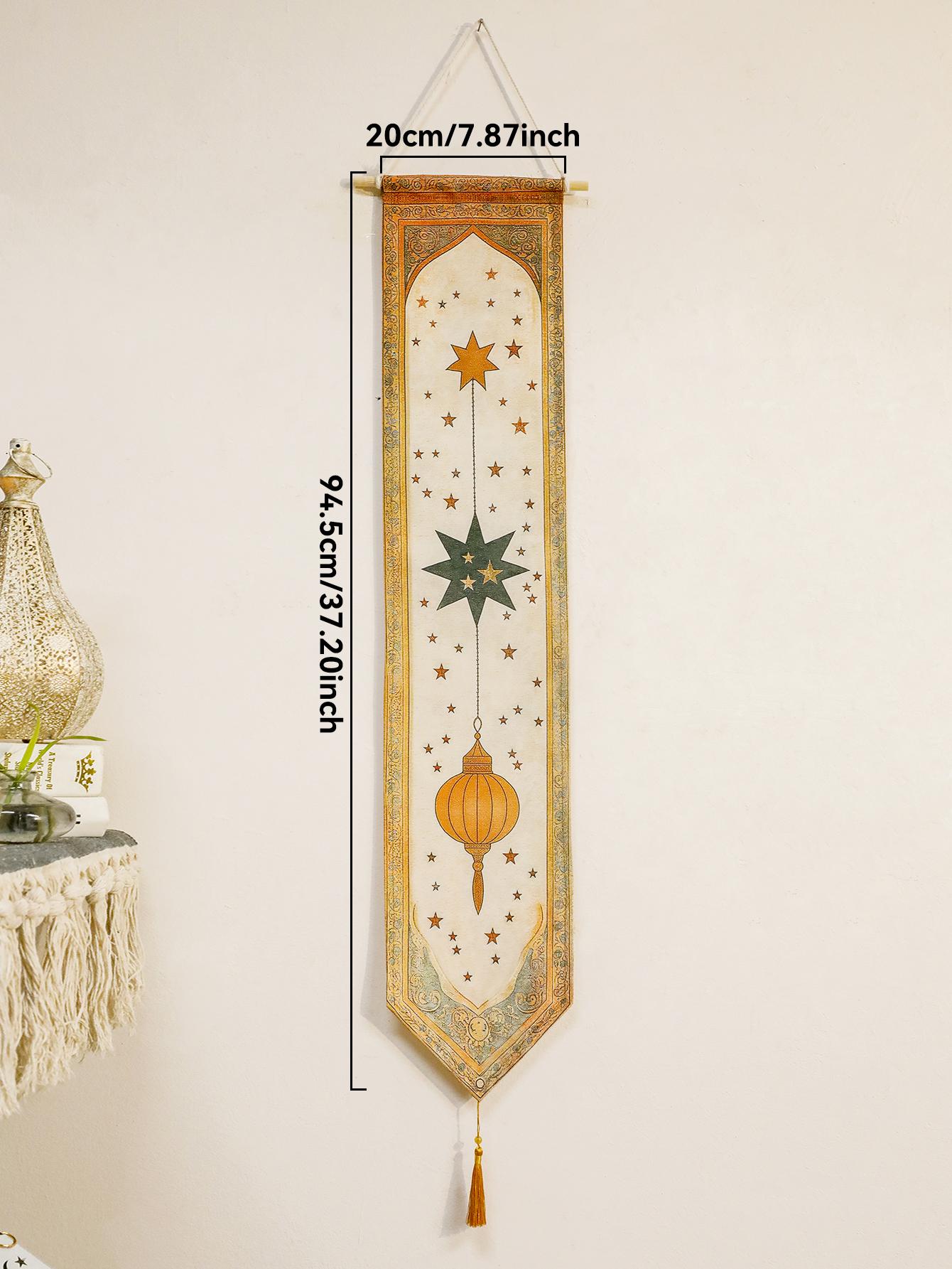 Исламский баннер на стену Рамадан Луна Звезда Фонарь Гобелен для Ид Мубарак Карим Мусульманский фестиваль Домашний декор Подвесные украшения Подарки