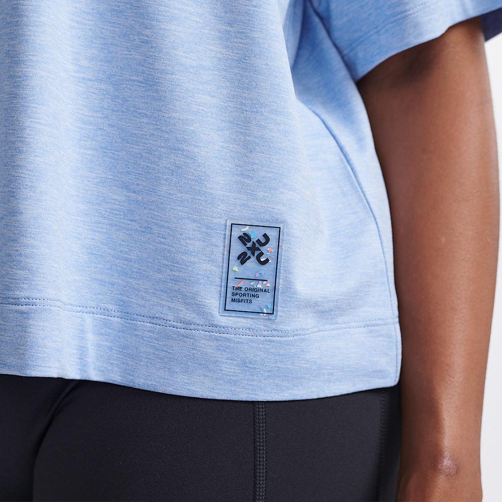 Tutaimjeuyu Women'S Motion Sports Mesh Short Sleeve Tee Sky Blue_Wr7234Ahyg-Wht