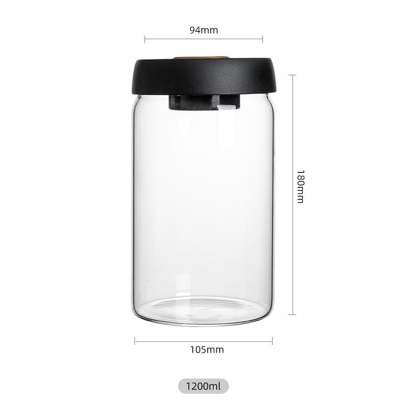 Vacuum-Sealed Coffee Bean Glass Jar: Moisture-Proof Kitchen Storage