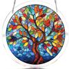 Acrylic Puzzle Sun Catcher Painted Glass Pendant - 19cm, Various Patterns, DIY Craft Hanging Ornament, Home Decor, Gift