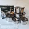 ZISIZ 304 Stainless Steel Round Food Storage Container Set