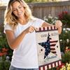 Independence Day Garden Flag - Linen Double Sided Outdoor Yard Decor