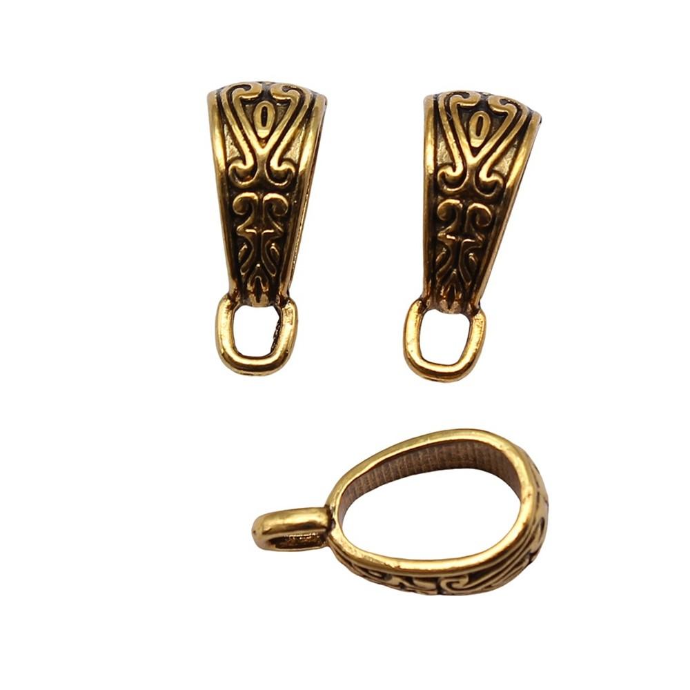 Antique Twisted Pattern Bail Connectors For Charm Attachments Craft Jewelry Accessories