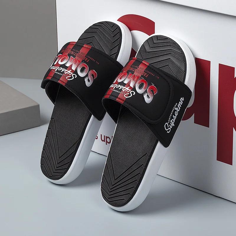 

Крутые мужские модные тапочки для модных пар, домашние, для ванной, противоскользящие, против запаха, уличные, на толстой подошве, крутые тапочки 39 чёрный