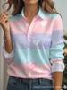 European and American summer hot-selling shirts, short-sleeved women's clothing, printed fashion lapel shirts, tops, casual women's clothing