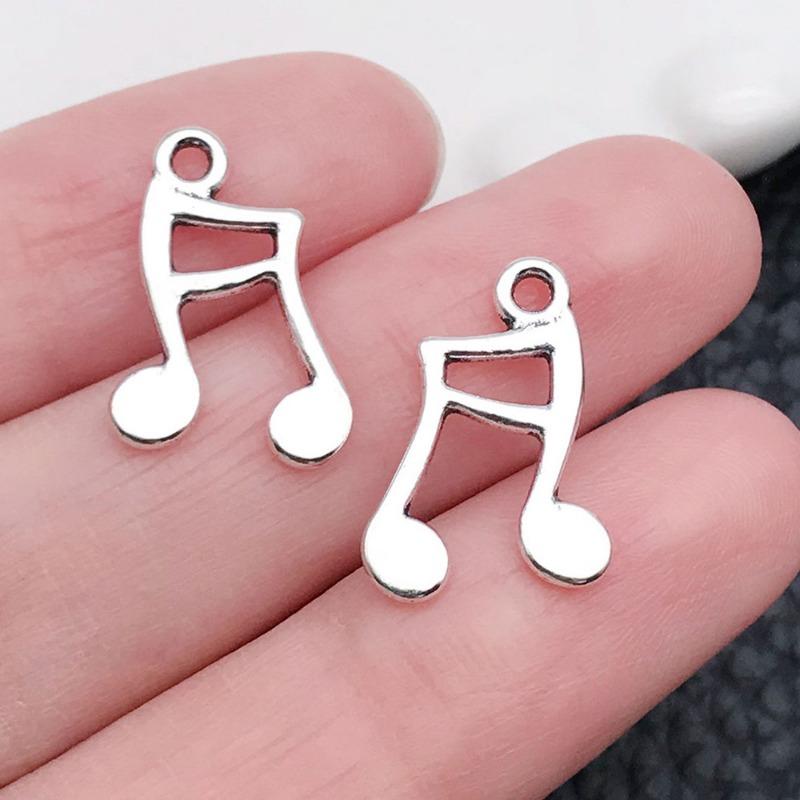Music Note Retro Pendant Alloy Jewelry Pendant DIY Bracelet Necklace Keychain Accessories