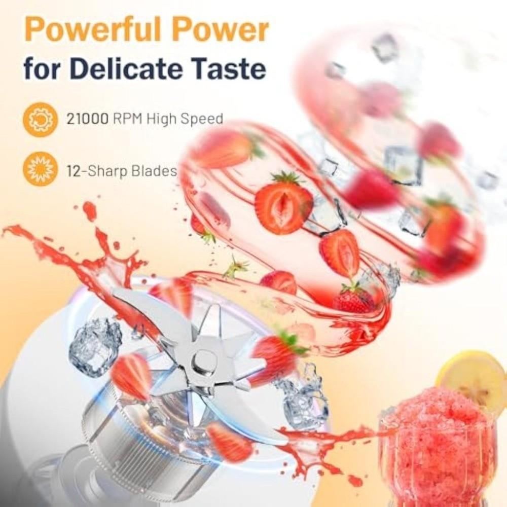 USB Rechargeable Smoothie Blender Electric Display Ice Crusher Electric Juicer Home Use