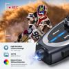 Motocyklová kamera na prilbu 1080P HD Interkomová náhlavná súprava Vodotesný záznamník Dosah 500 m