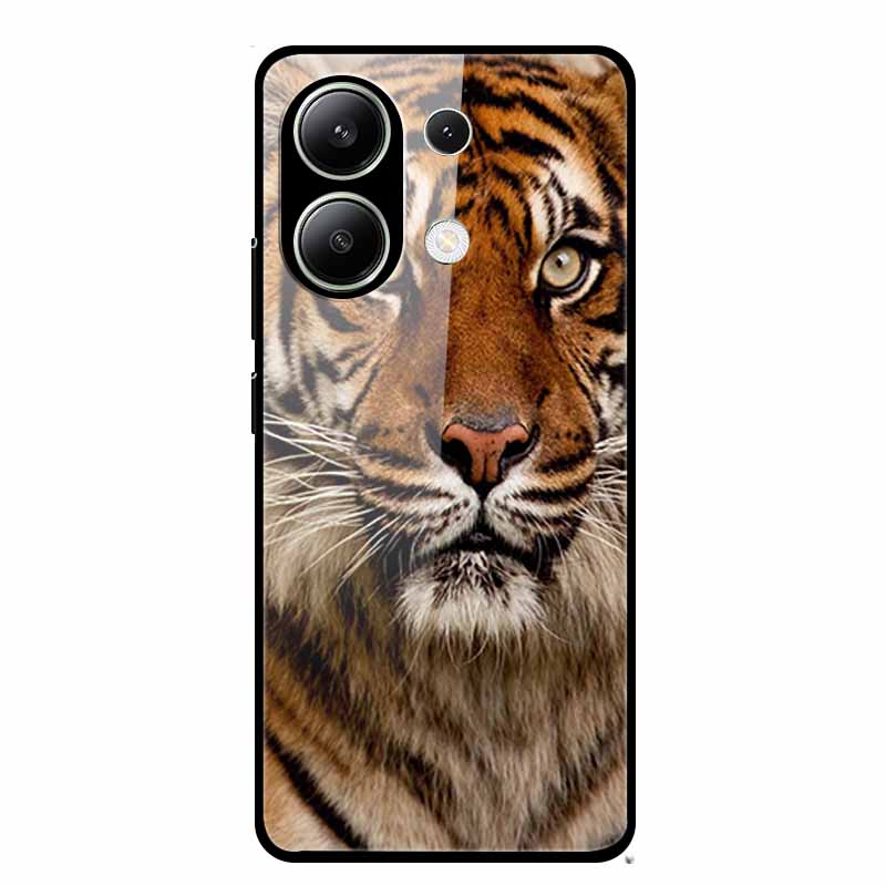 Glass Case For Xiaomi Redmi Note 13 Case Soft Bumper Tempered Glass Hard Back Cover For Redmi Note 13 Pro Phone Case Funda Coque