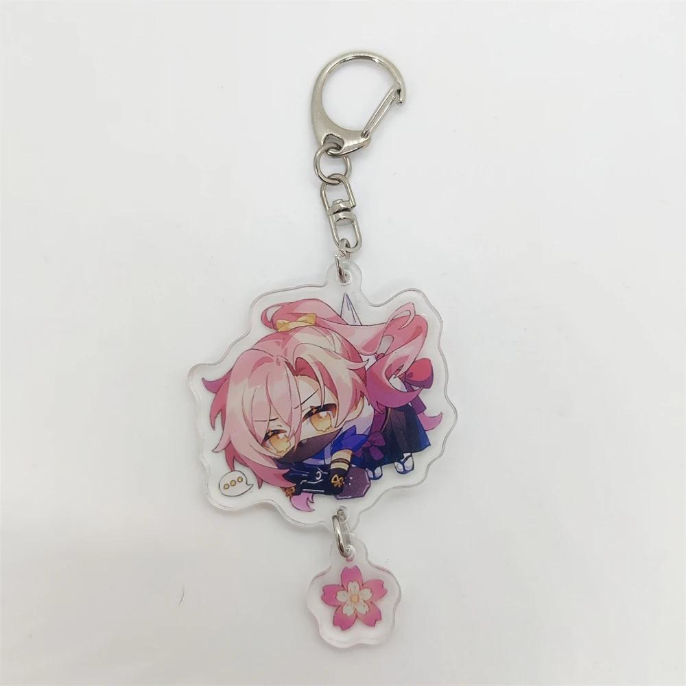 Anime SK8 Figure Keychain Bag Pendant Transparent Acrylic Cartoon Character Skateboard Key Chain Ring Jewelry Gift
