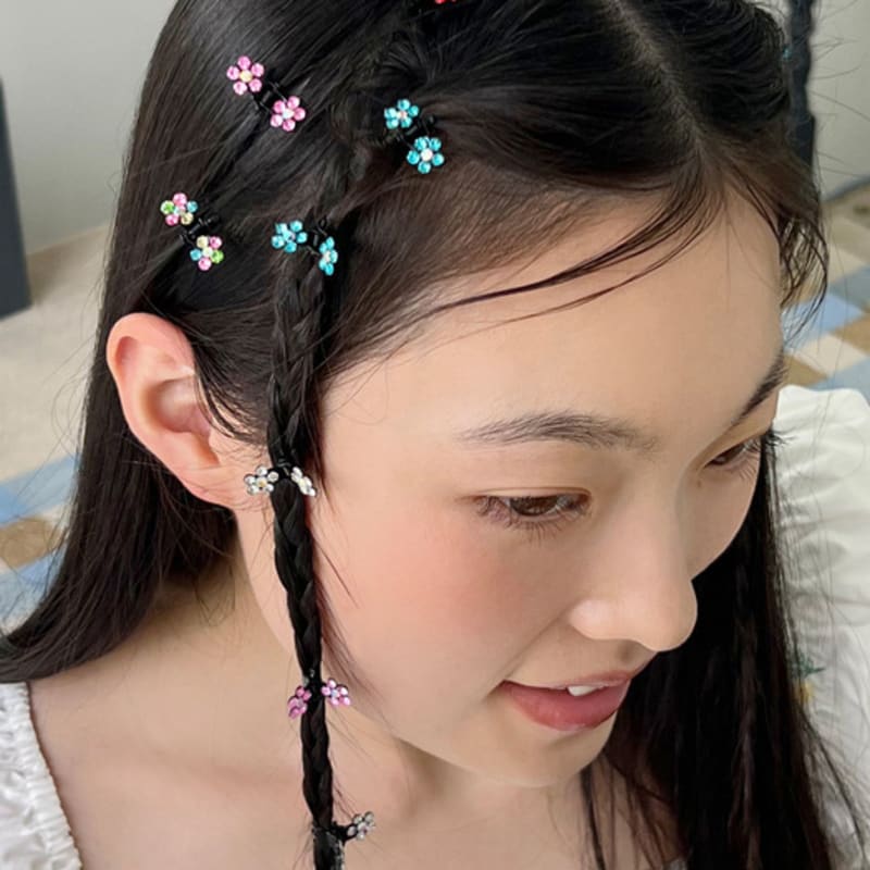 

FANTASTIC PLANET [2SET] mini flower hair pin (5colors) PINK