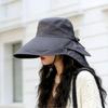 Korean Style Wide Brim Sun Hat Solid Color Women Bucket Hat Fashion Sun Protection Hat  Outdoor