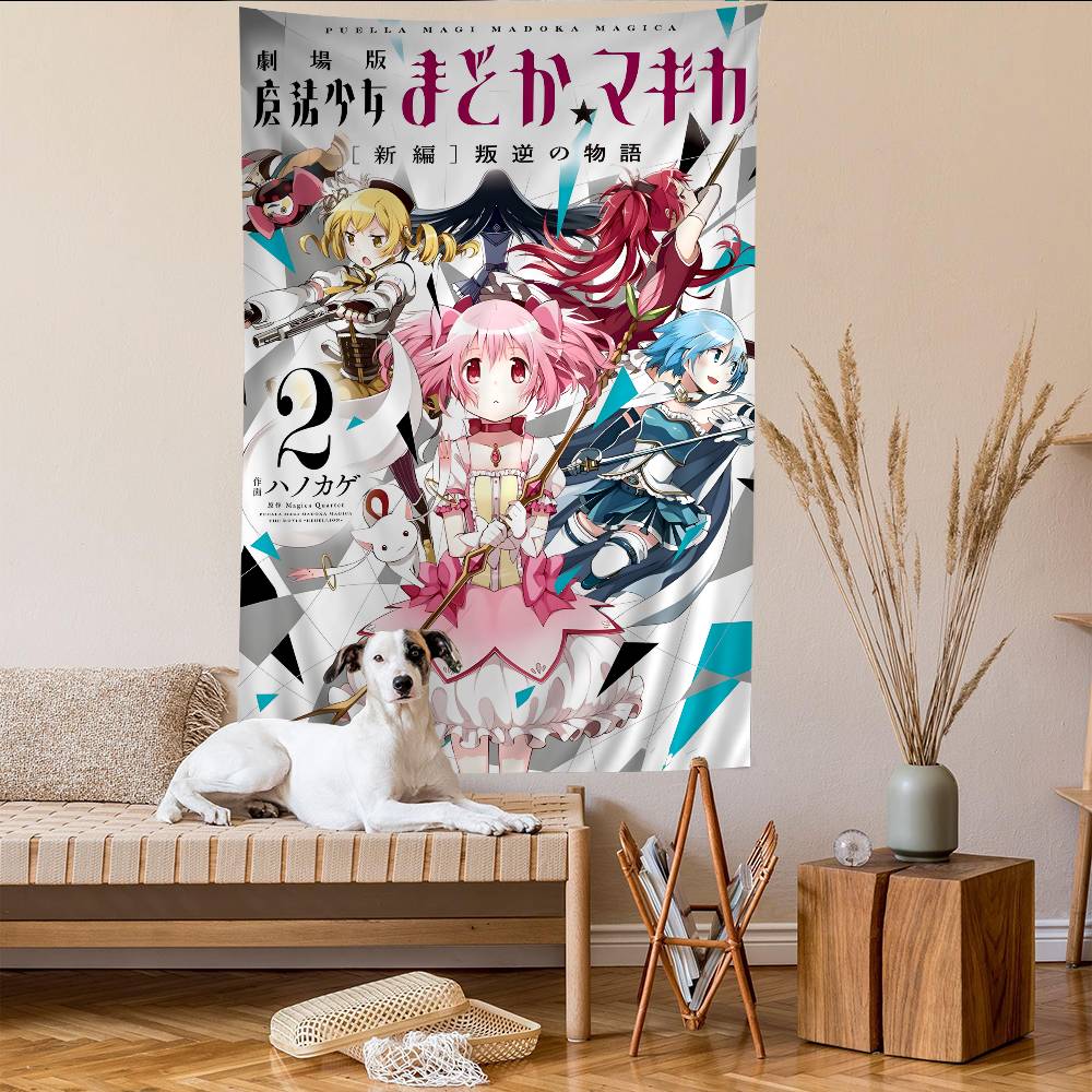 Puella Magi Madoka Magica Printed Large Wall Tapestry Art Science Fiction Room Home Decor Decor Blanket