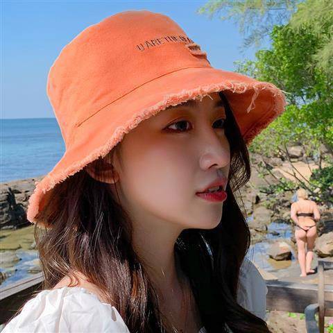 Bucket hat women's new versatile sun hat Korean version spring and summer women's hat foreign fashion UV protection