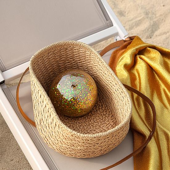 16/24-Zoll Aufblasbarer Glitzer-Strandball Auslaufsichere Klare Bälle mit Konfetti-Pailletten Kinder Erwachsene Sommer Strand Schwimmbad Party Spielzeug