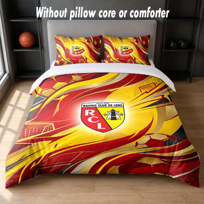 Lens FC Design Bed Bedding Set 1 Duvet Cover + 2 Pillowcases Soft Breathable Household Bed Linens