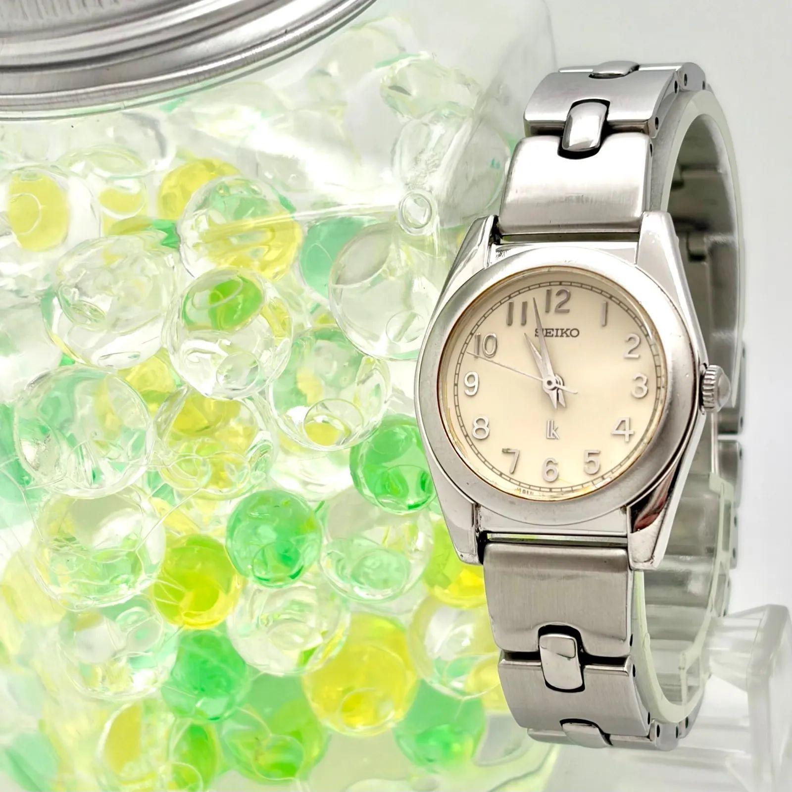 Used [New battery] SEIKO lk Rukia ladies watch silver 4N21-0980 601480 genuine belt