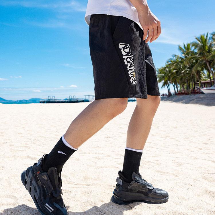 Anta Quick-Dry Casual Sports Breathable Shorts Men Bottoms Black 952228302-1