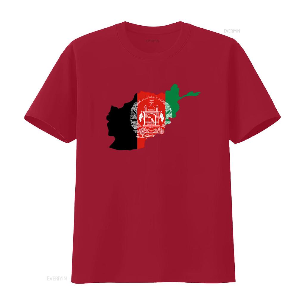Afghanistan Flagge Karte Design T-Shirt Für Kabul Mazar Kandahar Druck Vintage Stilvoll Mode Homme Grafik