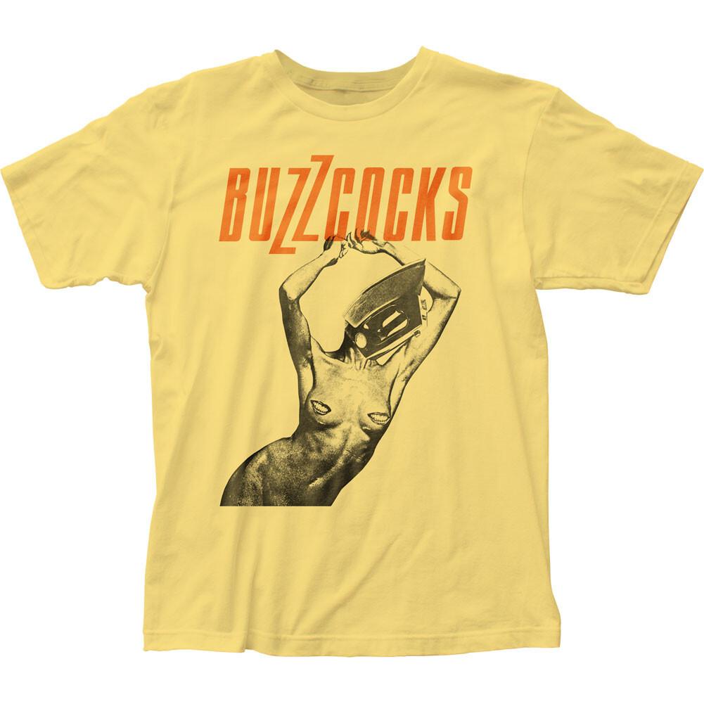 Buzzcocks Orgasm Addict Mens T-shirt Rock and Roll Music Band Tee New Yellow L