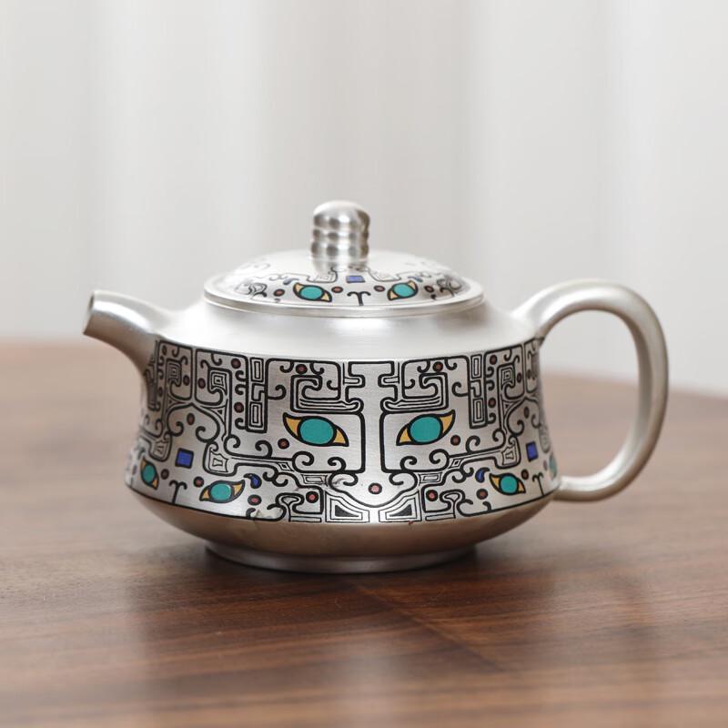 Cha Xun Chinese Classical Silver Teapot