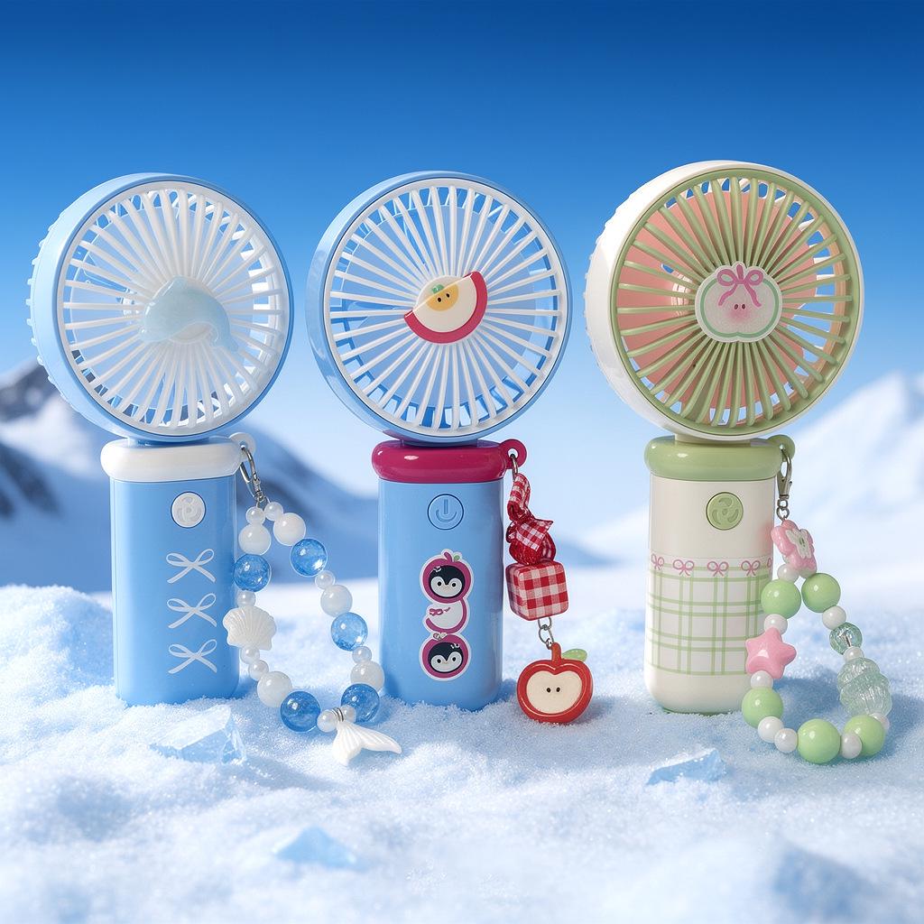 

2026 Creative USB Rechargeable Cartoon Mini Handheld Fan with Strong Wind – Portable Office Electric Fan Wholesale/Foreign Trade/Cross-border