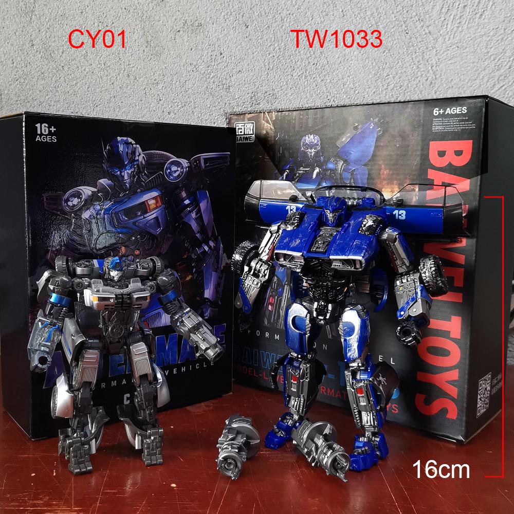 Transformation Toys Dropkick Blue Warrior Mirage Car Action Figure Deformation Robot Anime Model BAIWEI TW1033 CY01 SS46 SS105 Poseable Articulated