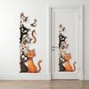 Home Art Cat Wall Stickers Cartoon Art Sticker Creative Wall Beautification Decoration Door