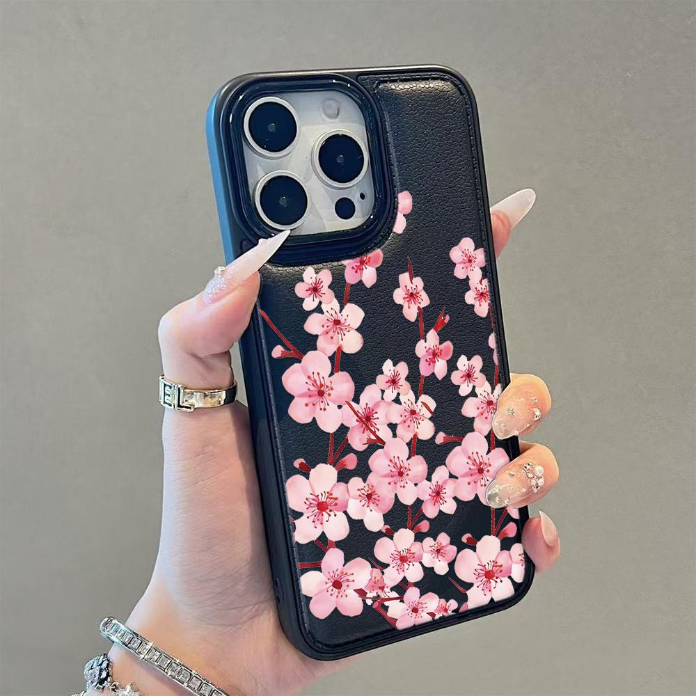 Coffee Colored Flowers Phone Case For IPhone 17 17Air 16 15 Case For IPhone 11 13 12 14 Pro Max 16 15 14 Plus Cover Case Funda
