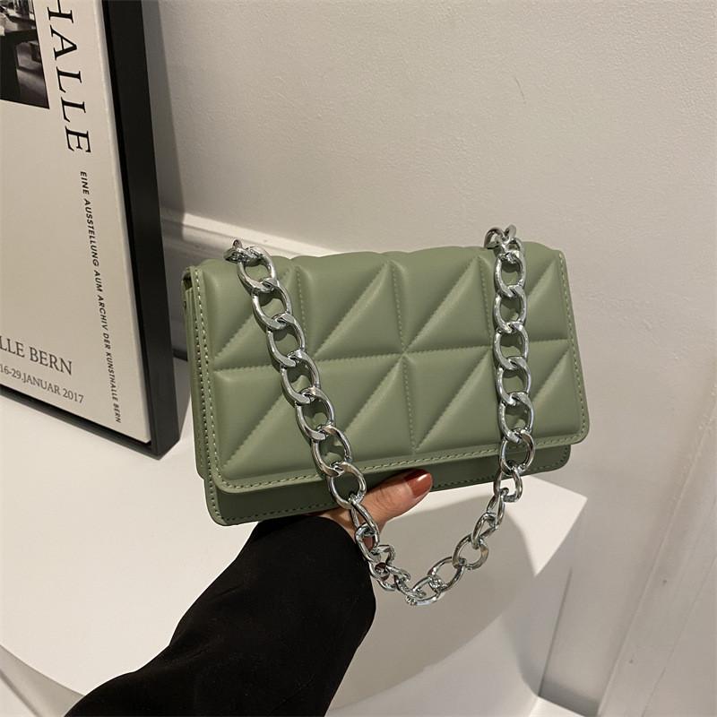 Trendy Casual Women's Small Square Bag Elegant Chain Strap Crossbody Purse
