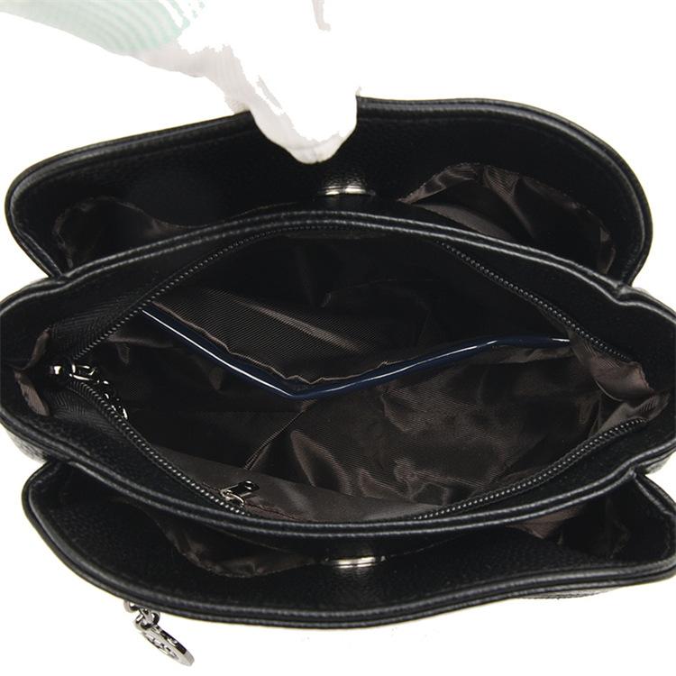 Retro Stitching Soft Leather Shoulder Bag for Women Simple Solid Color Crossbody Bag CLE