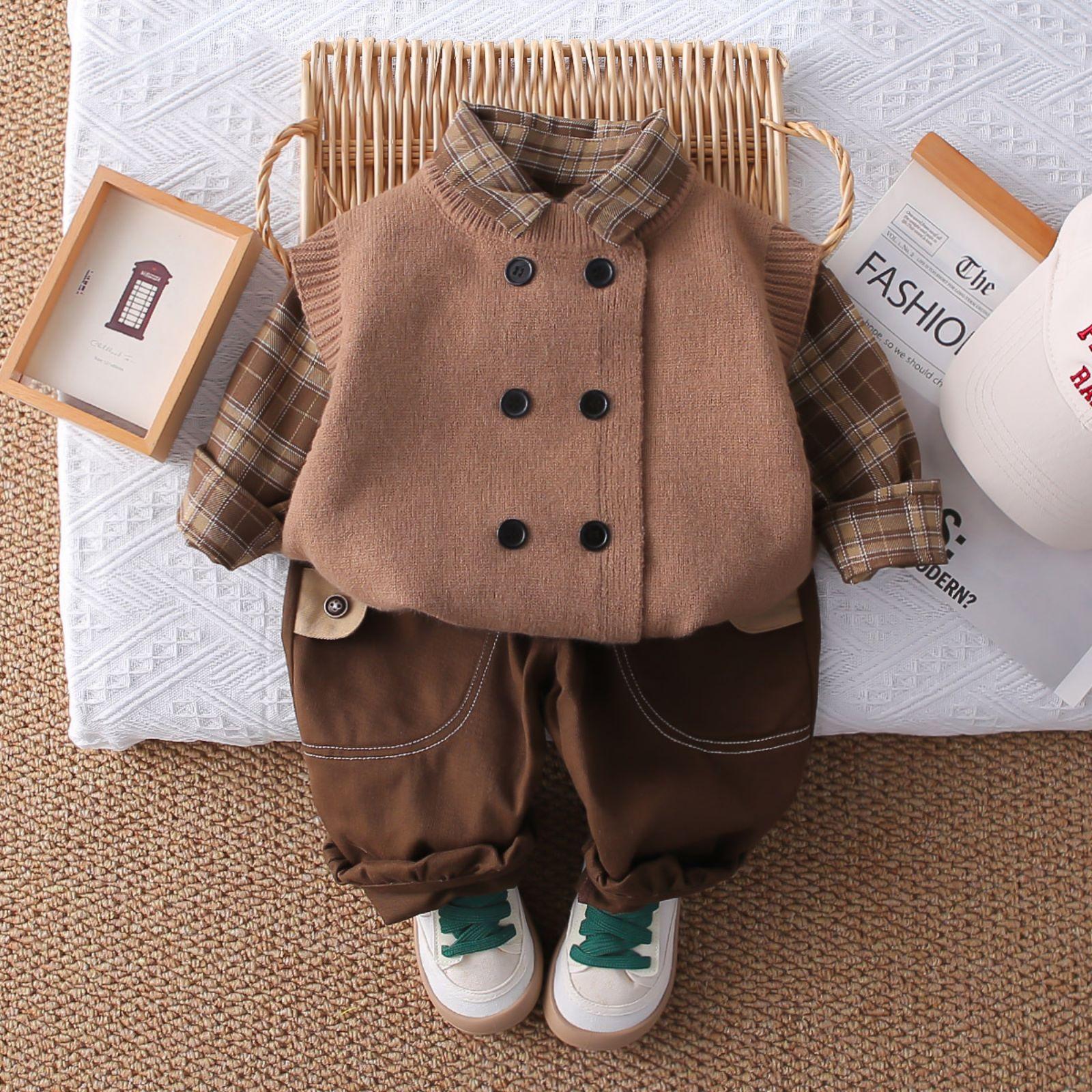 

Детский повседневный комплект с длинным рукавом, удобные наряды для повседневной носки 90