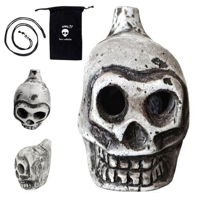 Heiße Azteken-Todespfeife Totenkopf gruselig menschliches Todesgeschrei laute Pfeife authentisch menschlich Streich-Schlacht-Pfeife Camping-Notfallwerkzeug