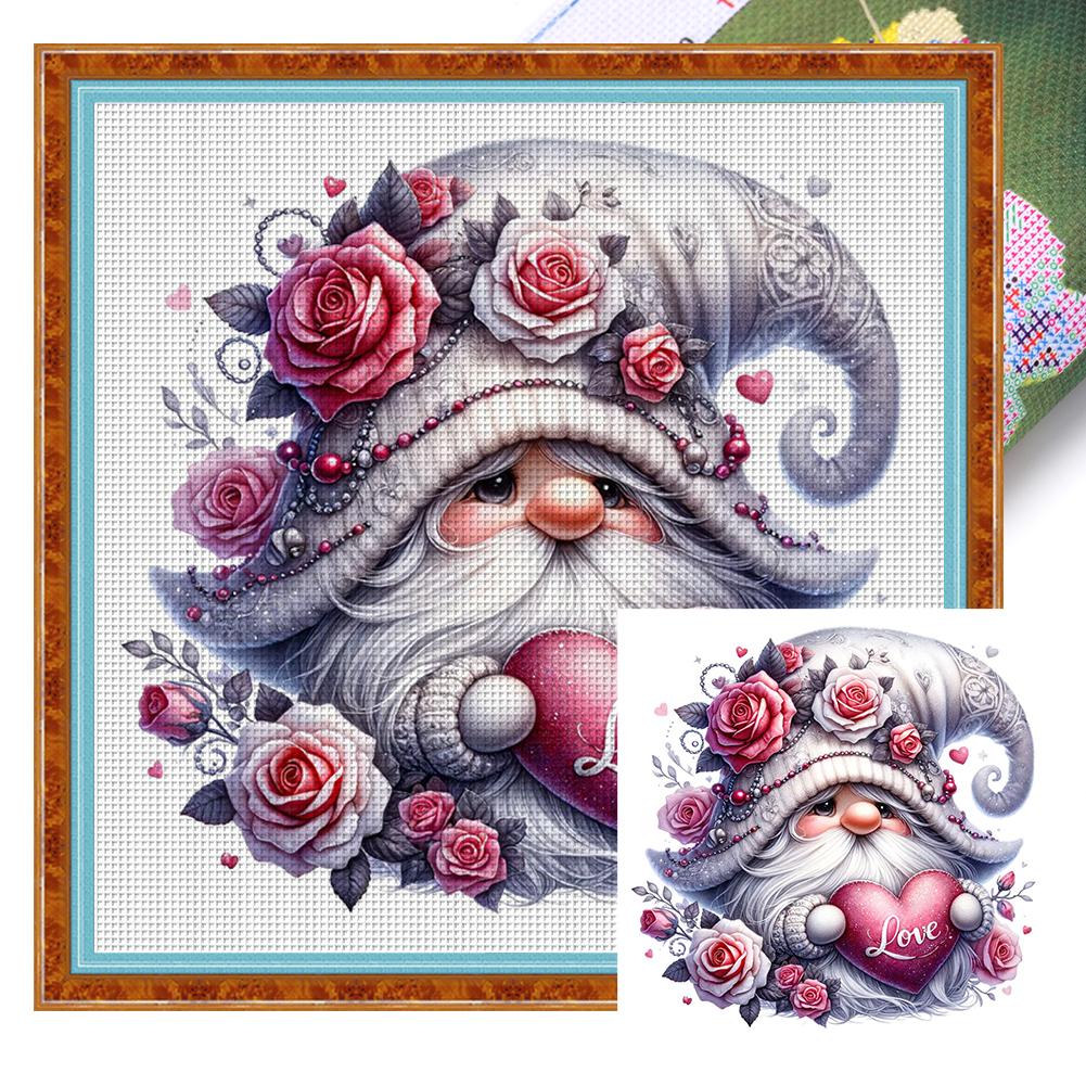 Gnom Gedrucktes Kreuzstich-Set 40x40cm DIY 11CT Fadenkunst Handarbeit Heimdeko