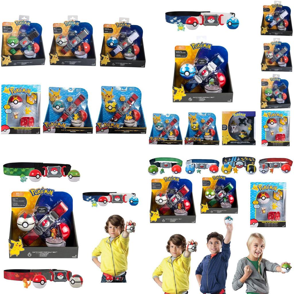 Pokemon Clip N Go Carry Throw Pop Belt Pokeball Battle Figure Toys Trainer Game
