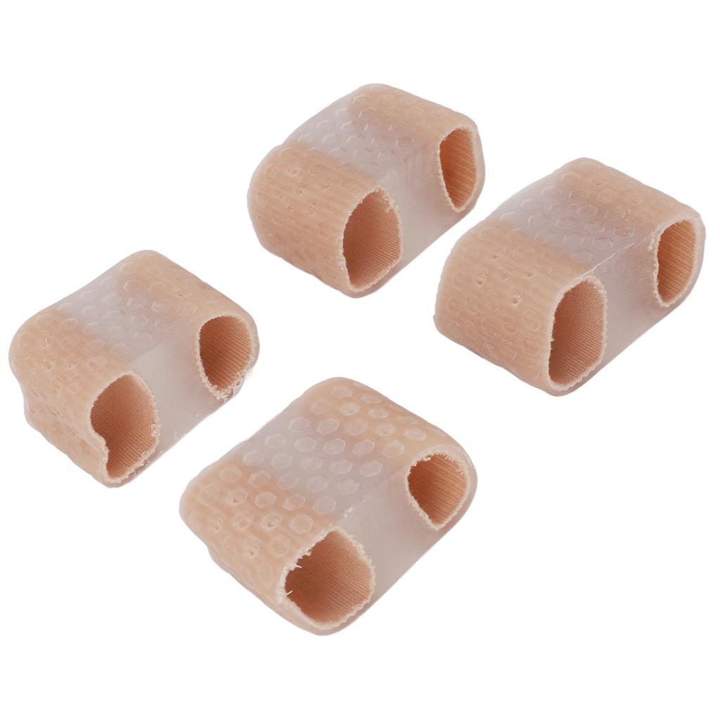 4pcs Toe Separators Stretcher with 2 Loops Elastic Bunion Correcting Separators for Overlapping Toes L