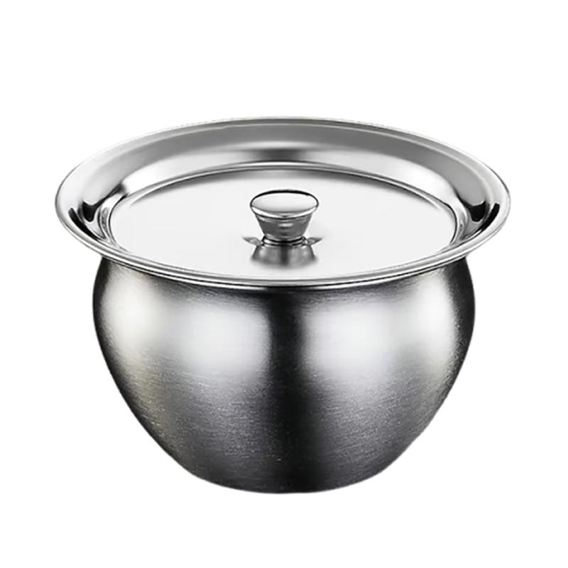 Stainless Steel Steamed Egg Bowl Ramen Rice Fruit Salad Stew Bowls With Lids Soup Cup Food Container Kitchen Tableware Supplies