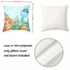 Cute Dinosaur Patterned Throw Pillows for Home Decor Polyester pillowcase, sofa decorative cushion cov Headboard Pillow