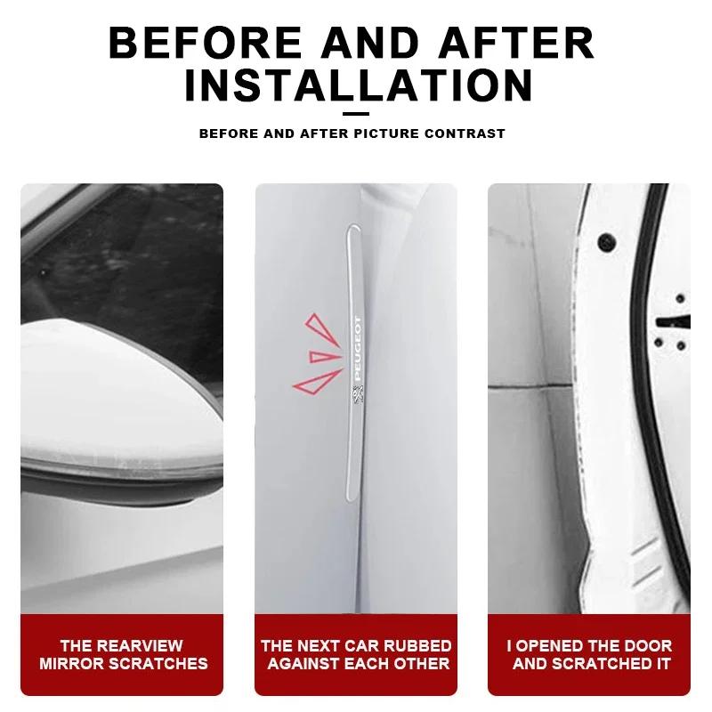 Für Peugeot Autotür Transparenter Streifen Rückspiegel Kollisionsschutz Streifen Für Peugeot 206 207 307 3008 2008 308 407
