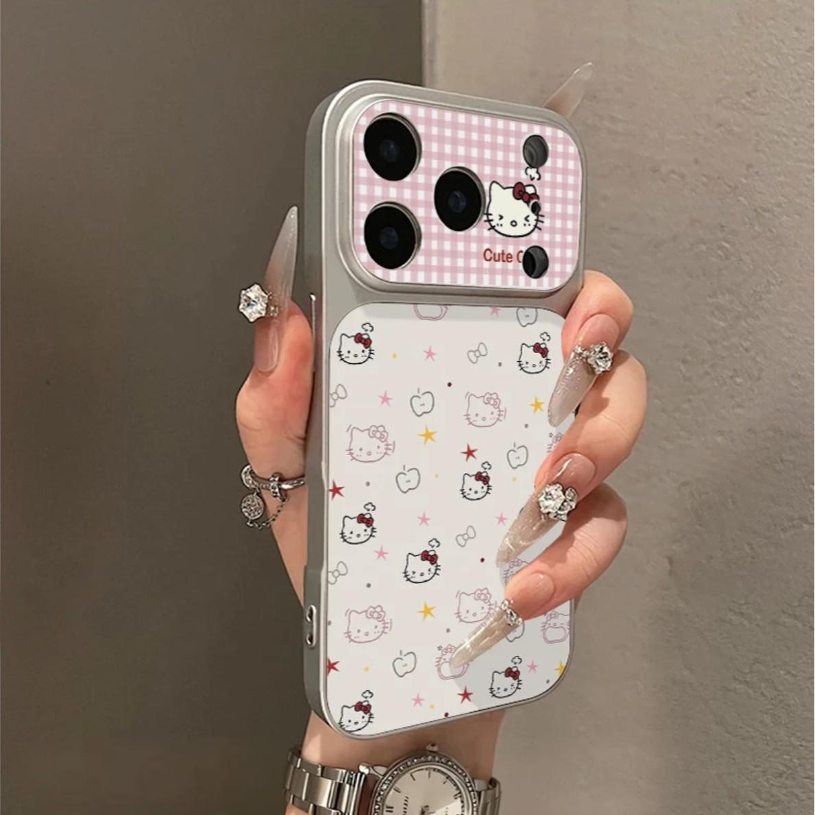 

Colorful Star KT Electroplated iPhone 16 Pro Max Compatible Double Sticker Case iPhone 16 Plus