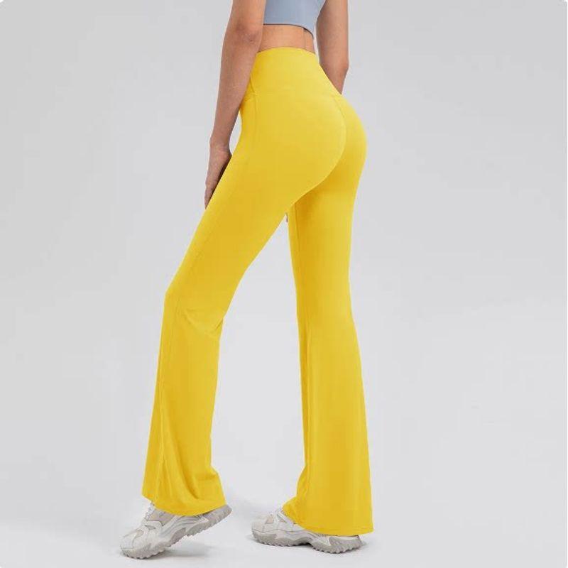 Sexy Milk Brown High Waist Hip Lift Micro-Pull Fitness Trousers